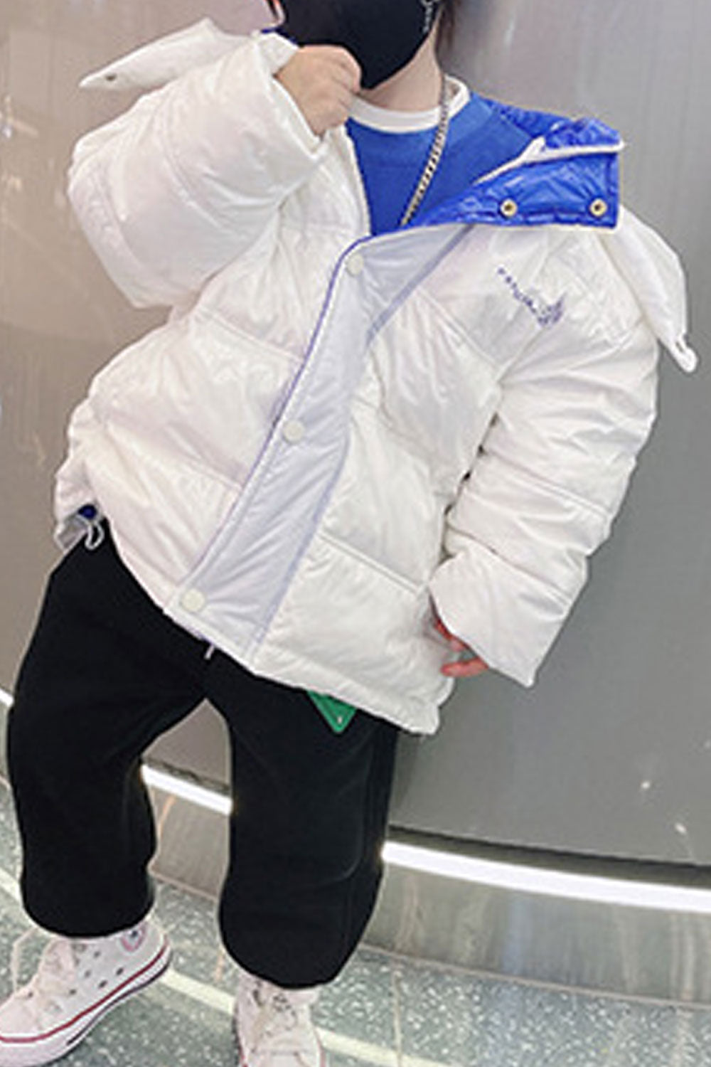 Kids Boys High Neck Padded Winter Jacket