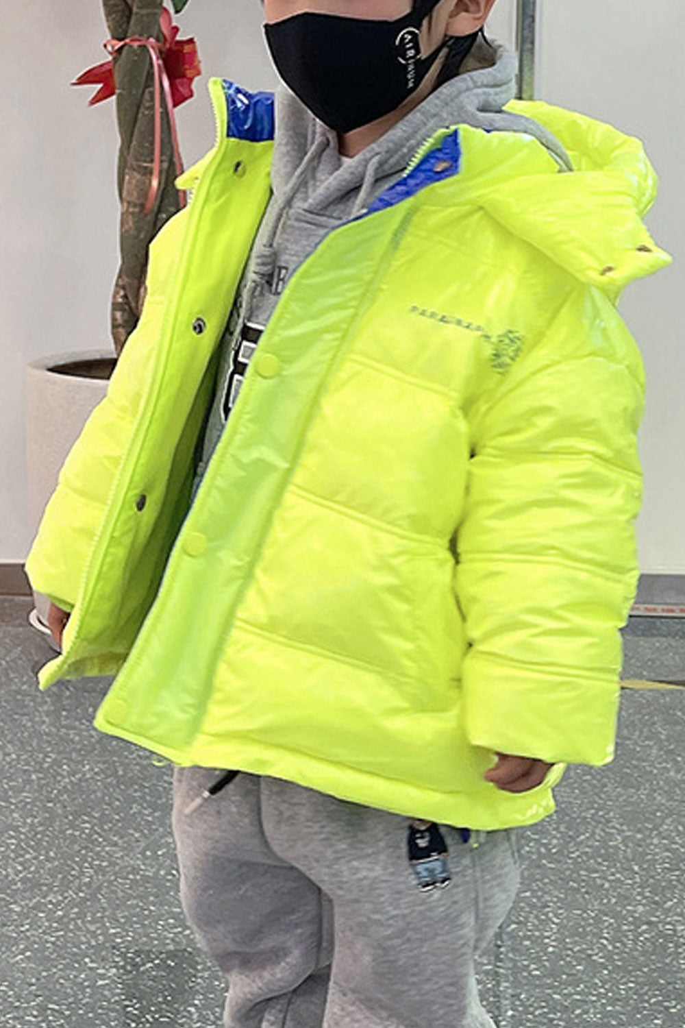 Kids Boys High Neck Padded Winter Jacket