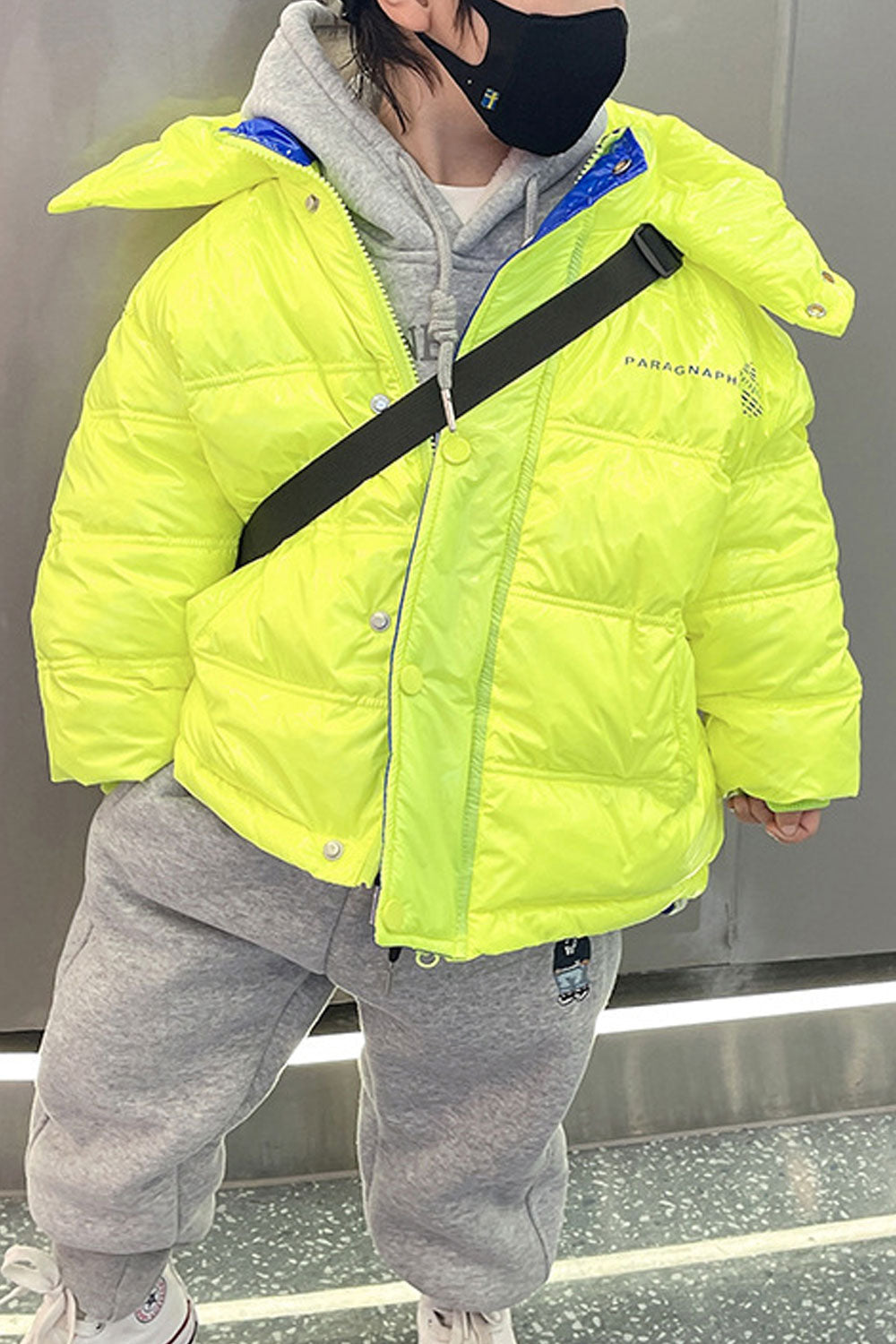 Kids Boys High Neck Padded Winter Jacket