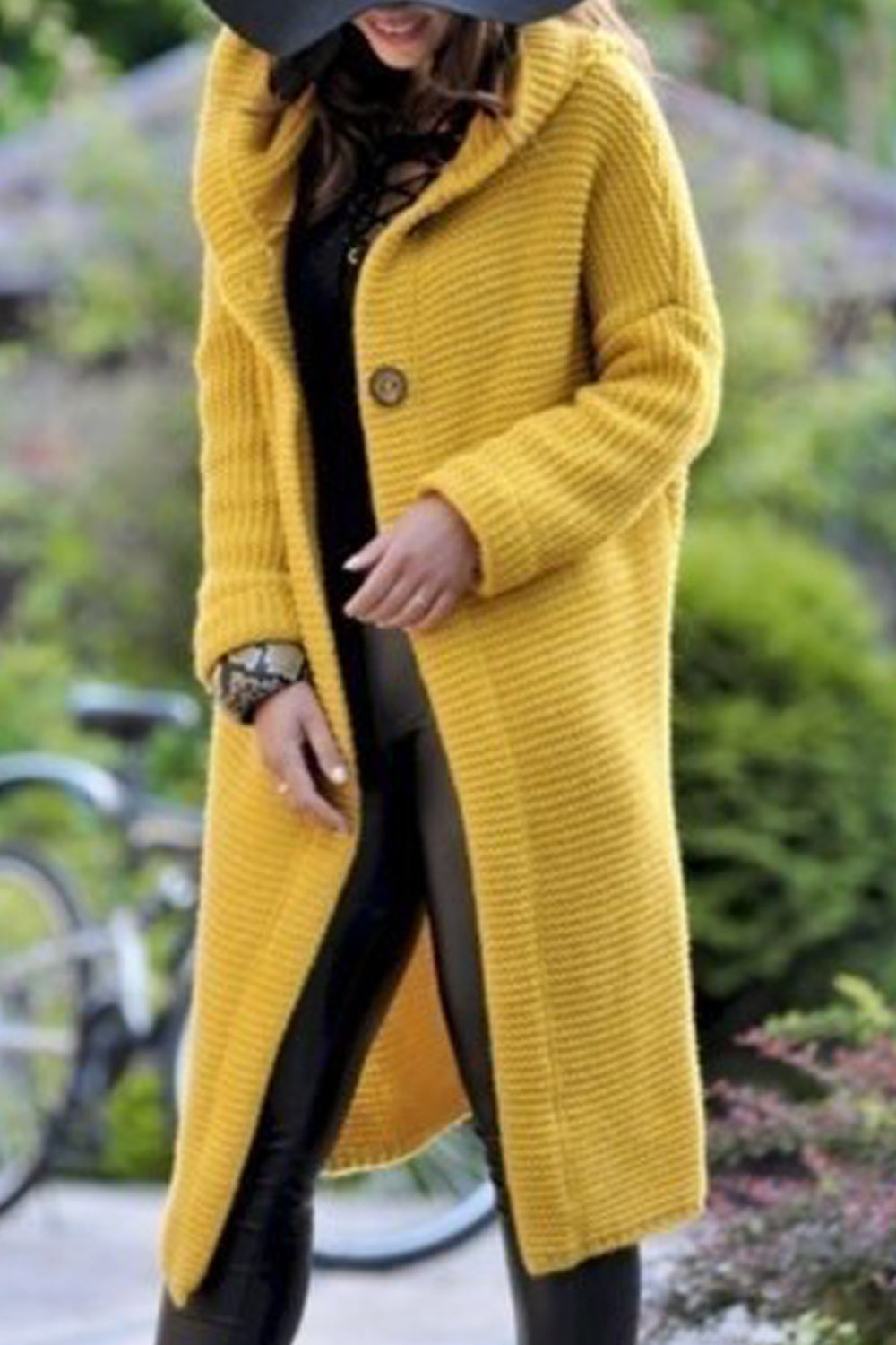 Women Lovely Warm Hooded Long Cardigan