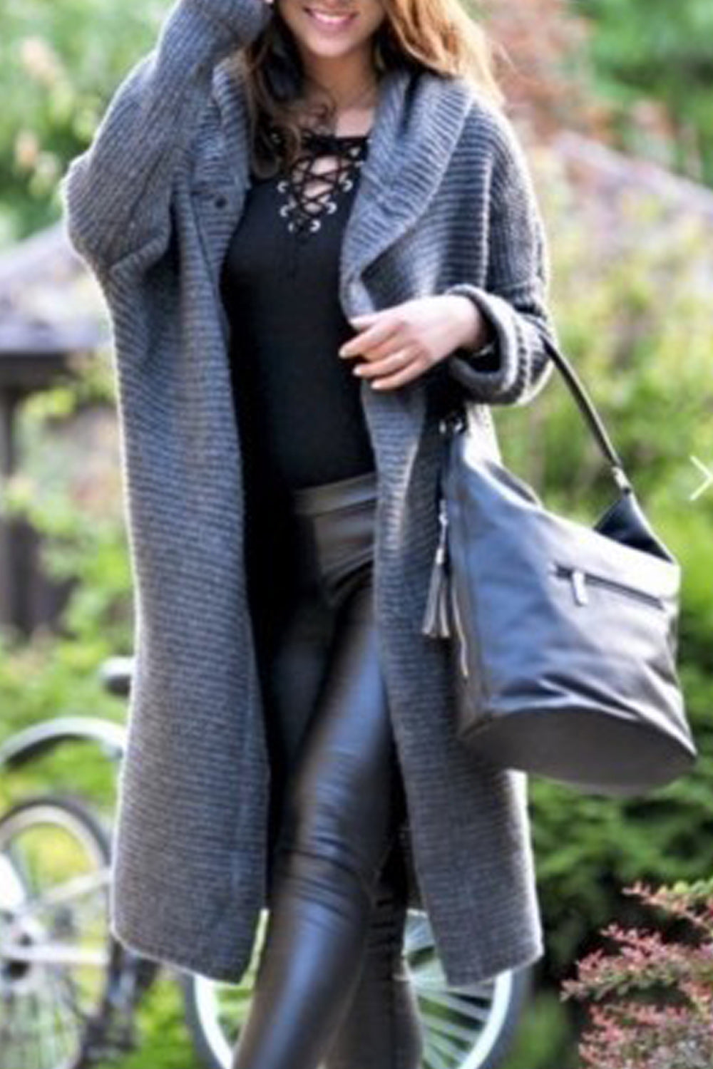 Women Lovely Warm Hooded Long Cardigan