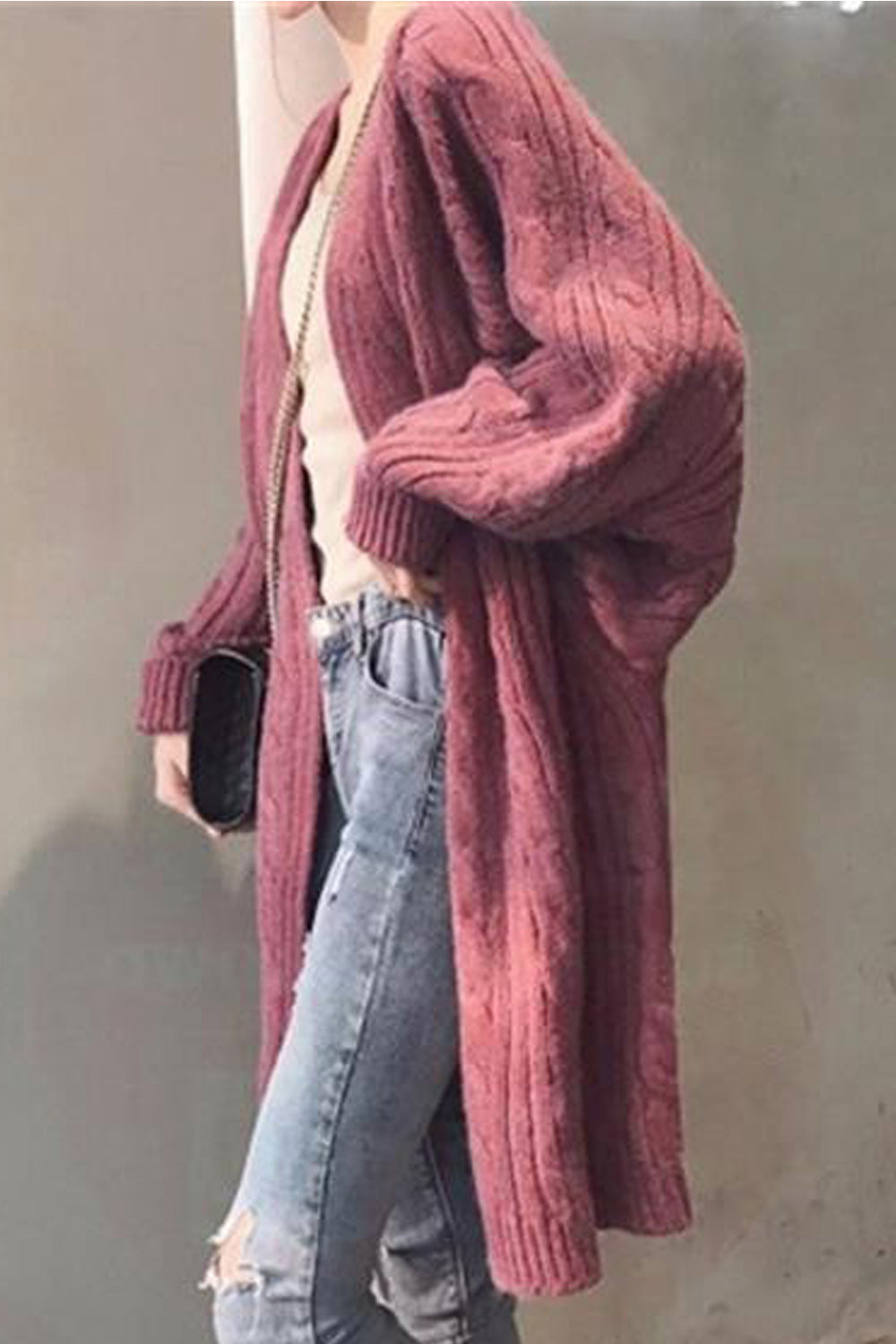 Women Splendid Bat Sleeve Loose Cardigan