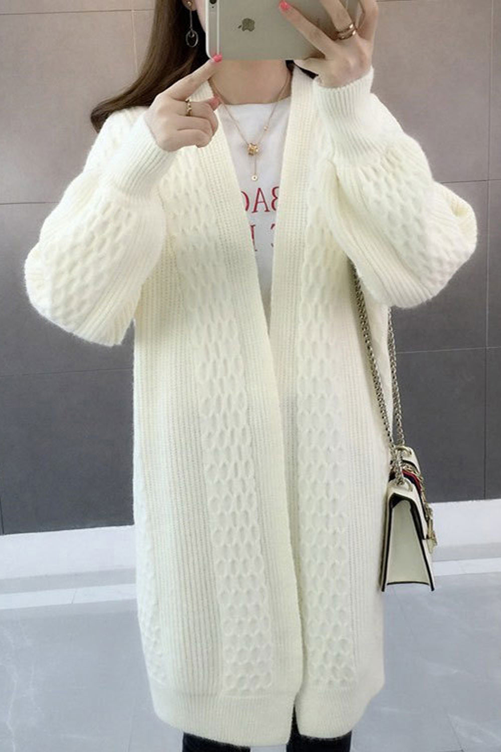 Women Comfy Solid Color V Neck Cardigan