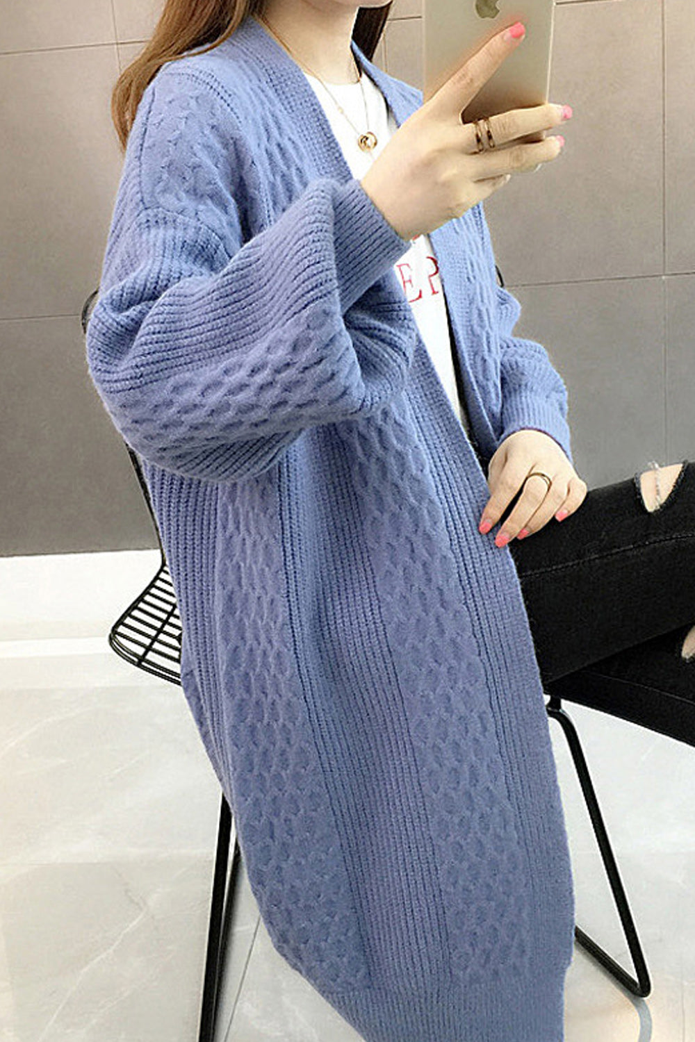 Women Comfy Solid Color V Neck Cardigan
