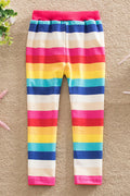Kids Baby Girls Rainbow Stripes Leggings