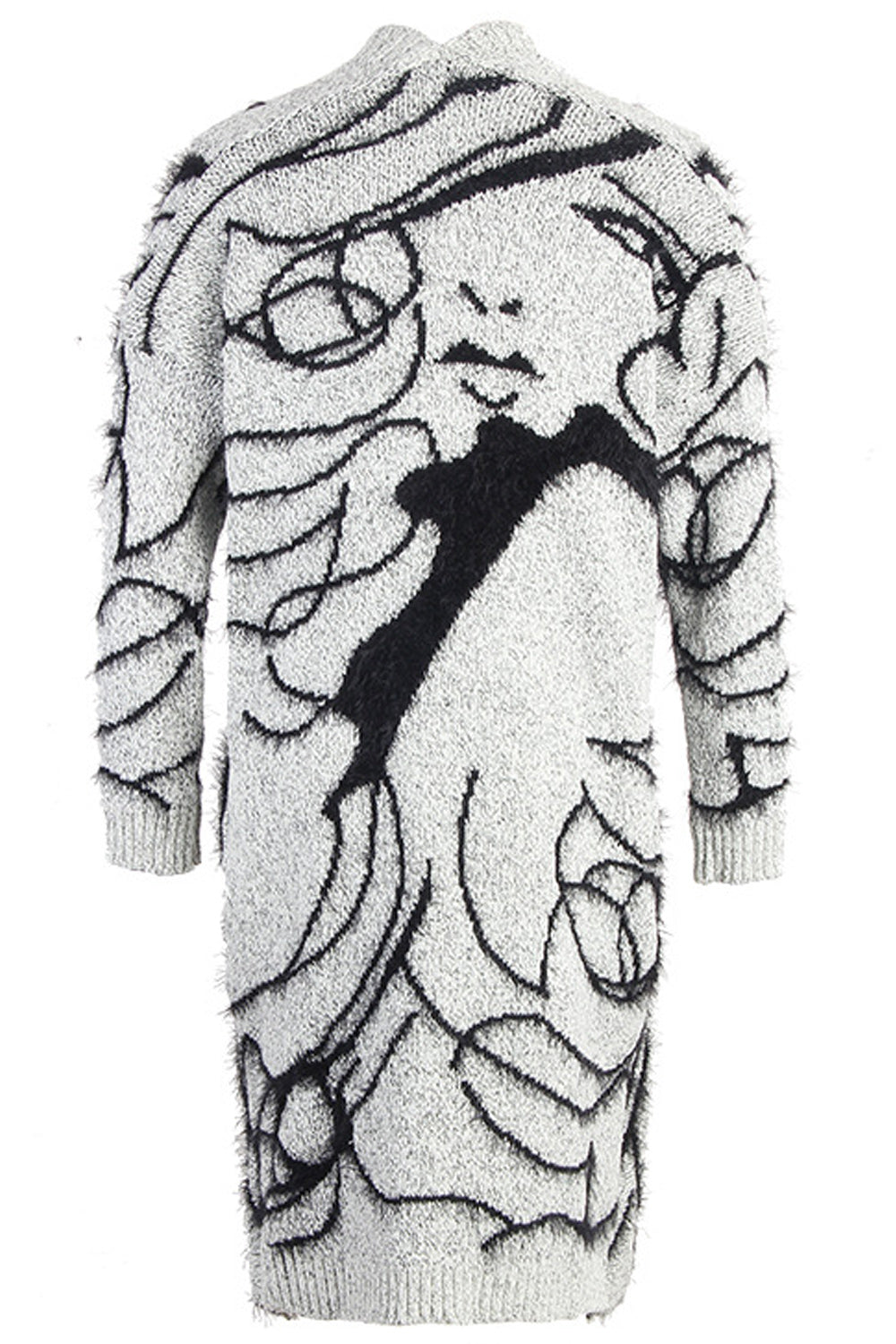 Women Winter Straight Loose Warm Cardigan