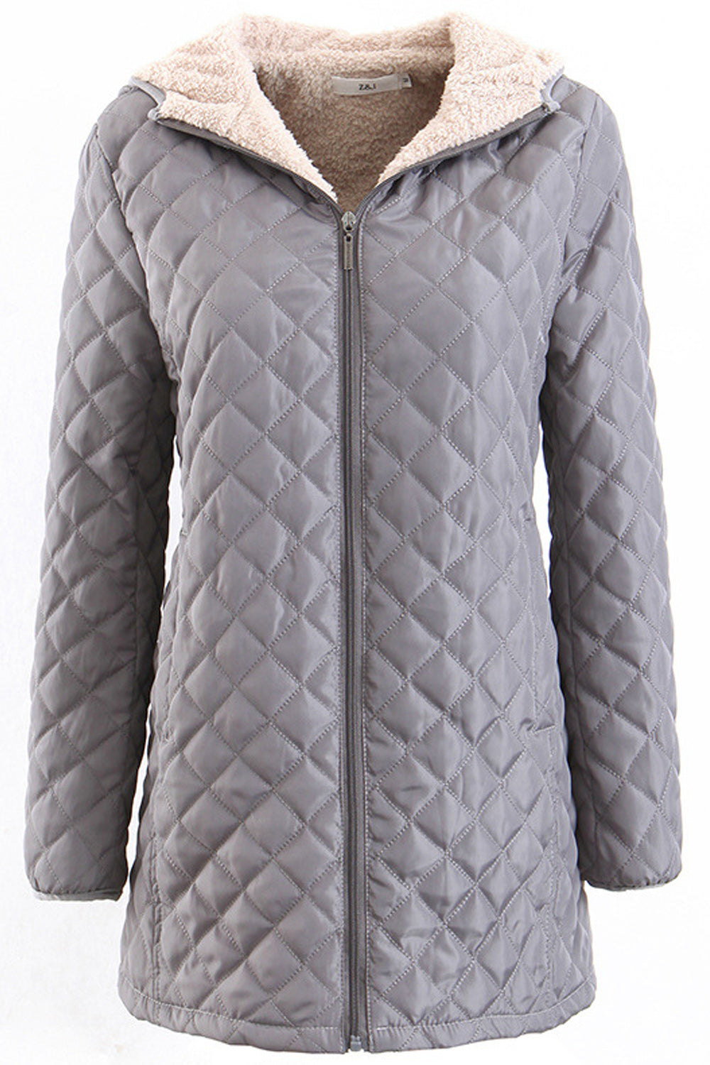 Women Relax Fit Zip Up Warm Padded Jacekt