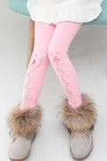 Kid Girl Lovely Floral Winter Slim Legging