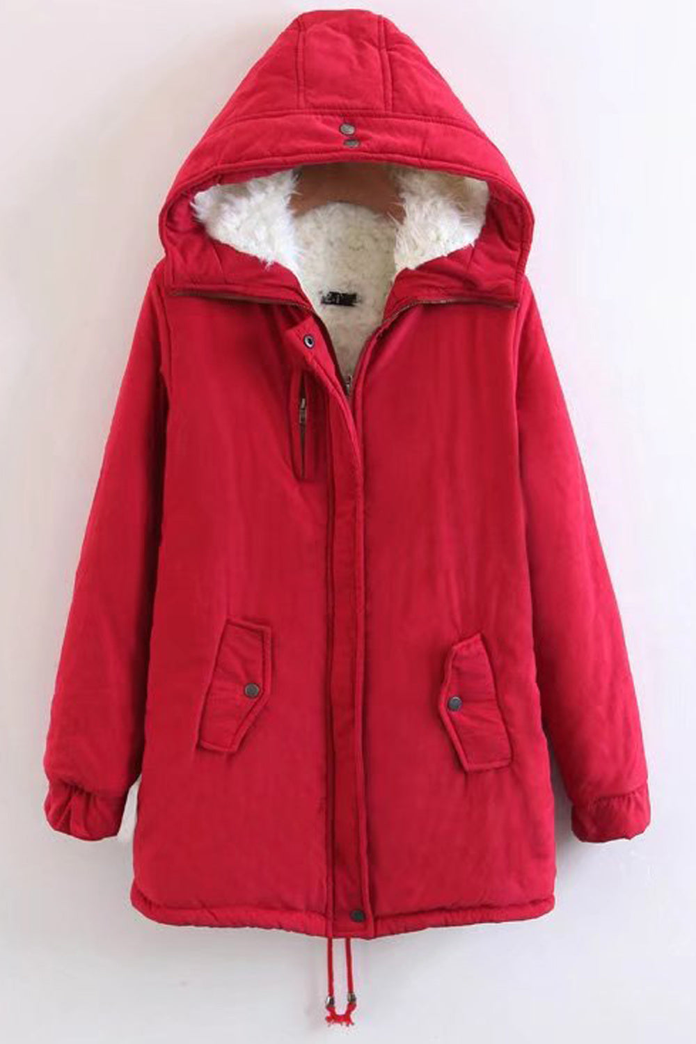 Women Fluffy Layer Autumn Winter Padded Jacket