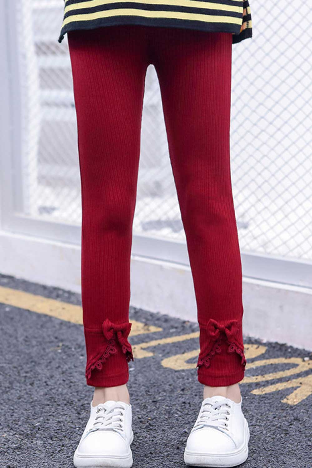 Kid Girl Charming Solid Color Casual Legging