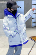 Kids Boys Cartoon Print Padded Jacket