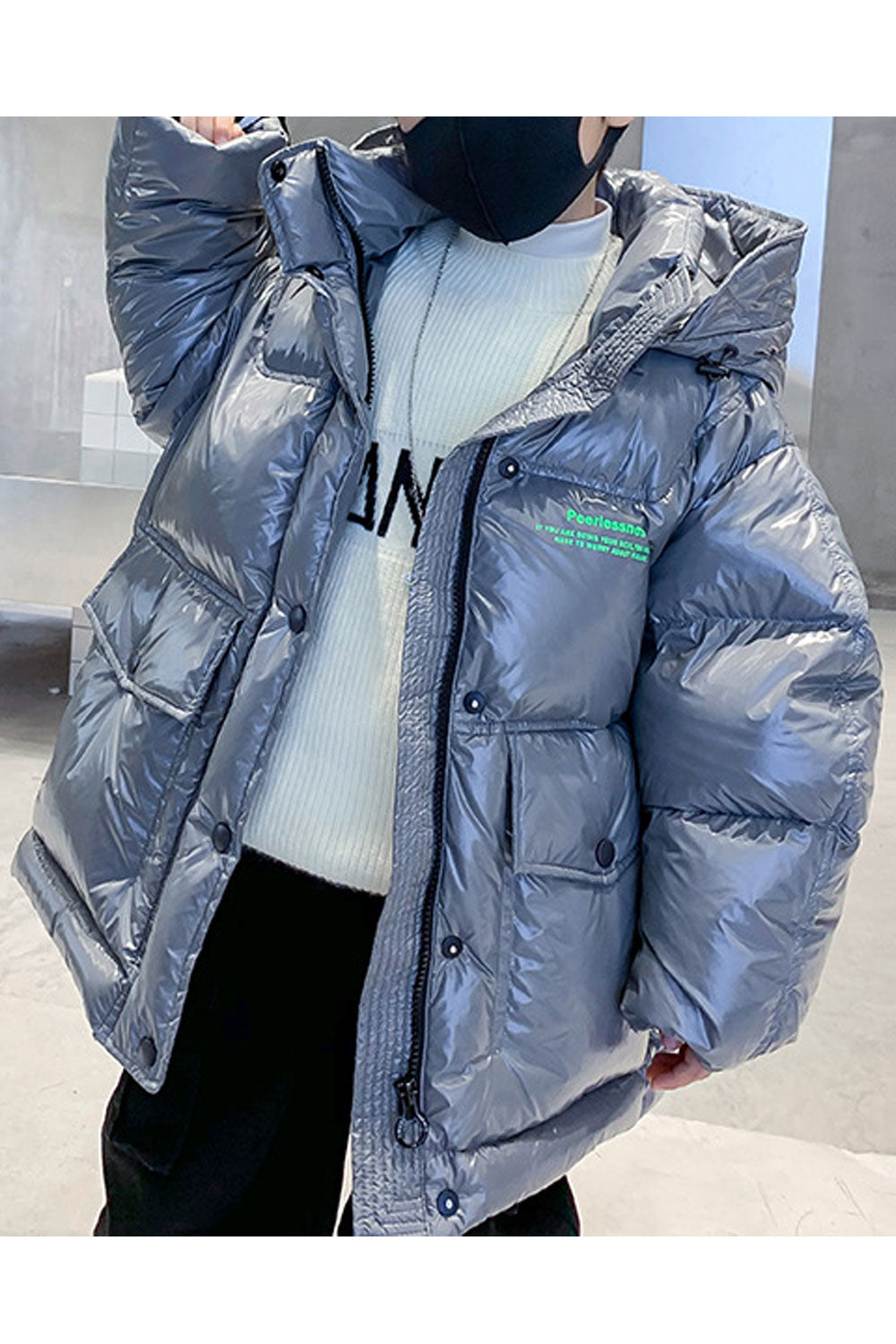 Kids Boys Solid Cotton Padded Jacket