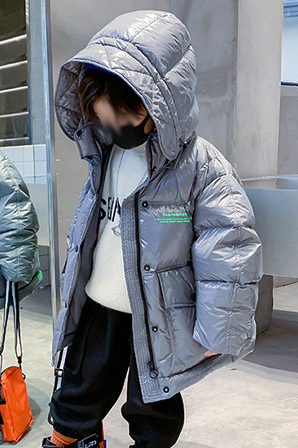 Kids Boys Solid Cotton Padded Jacket
