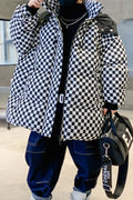 Kids Boys Plaid Checks Cotton Padded Jacket