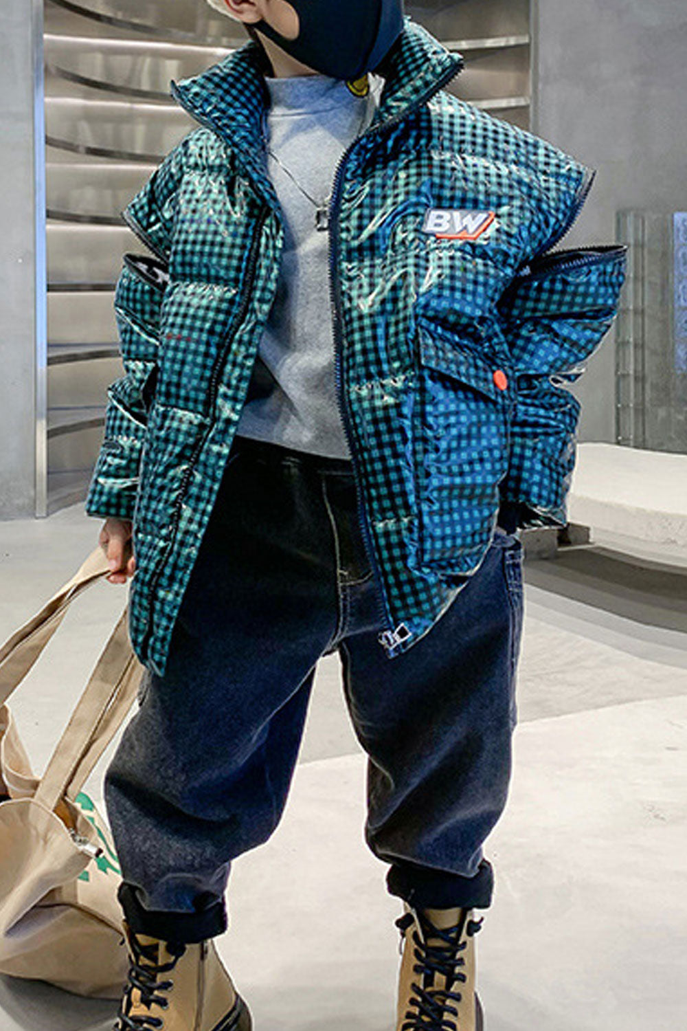 Kids Boys Long Sleeves Cotton Padded Jacket