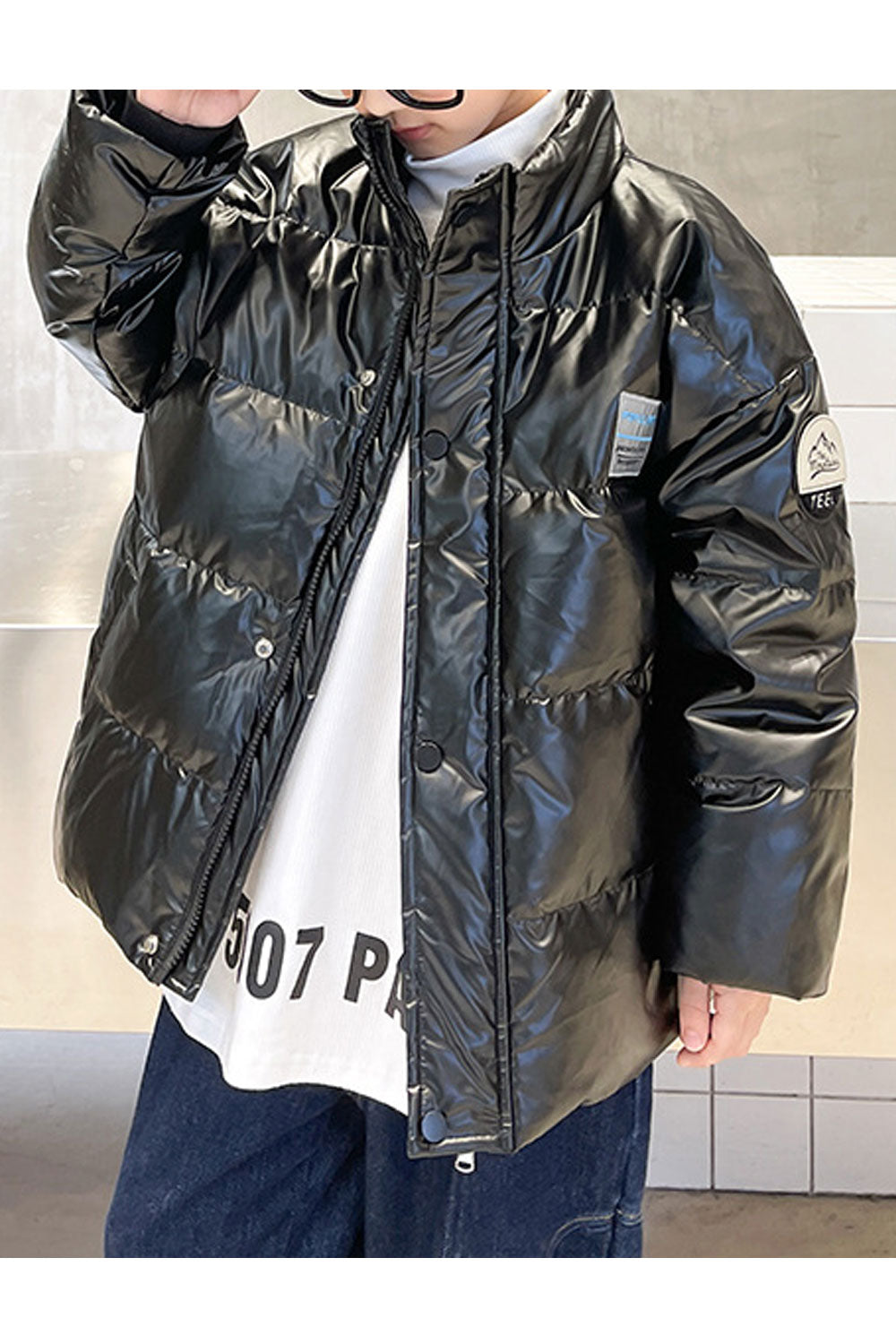 Kids Boys Glossy Winter Padded Jacket