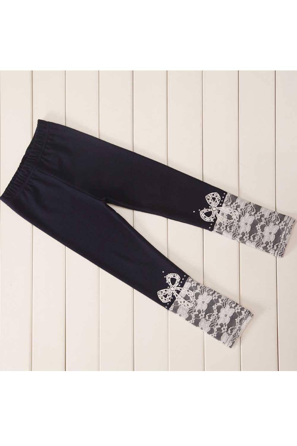 Kid Girl Warm Bow Lace Legging
