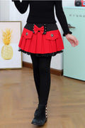 Kids Girls Fashion Small Bow Slim Skirt Legging