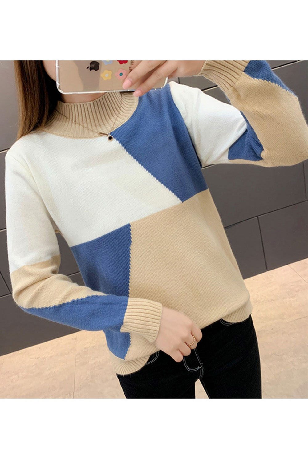 Women High Neck Long Sleeves Fit Winter Special Cardigan