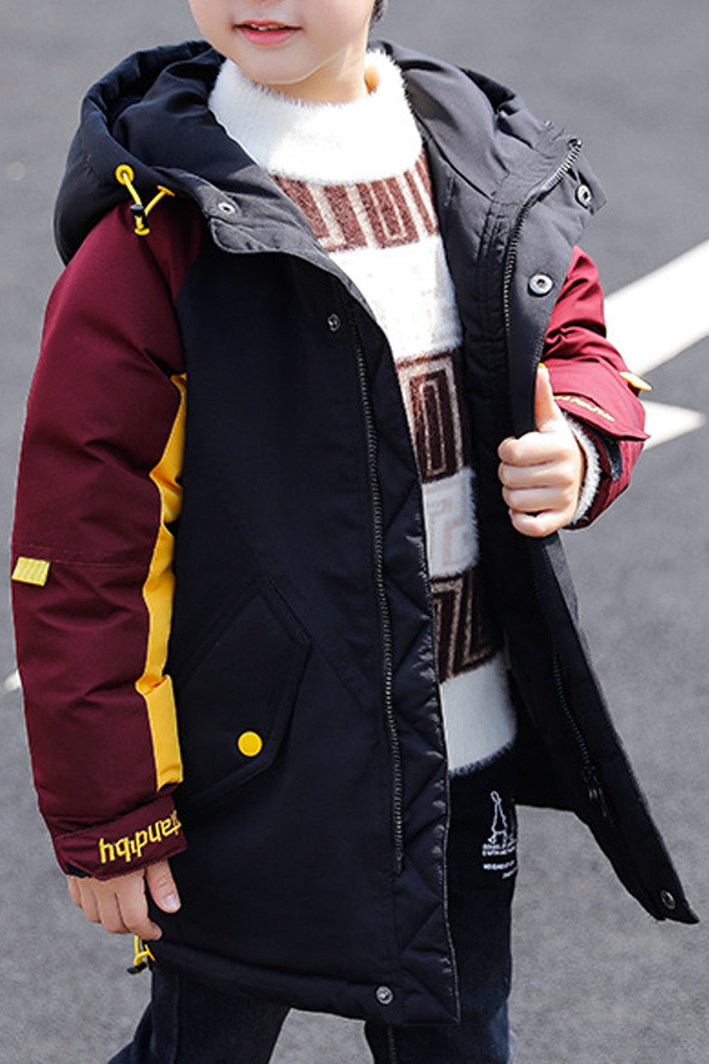 Kids Boys Long Sleeves Cotton Padded Jacket