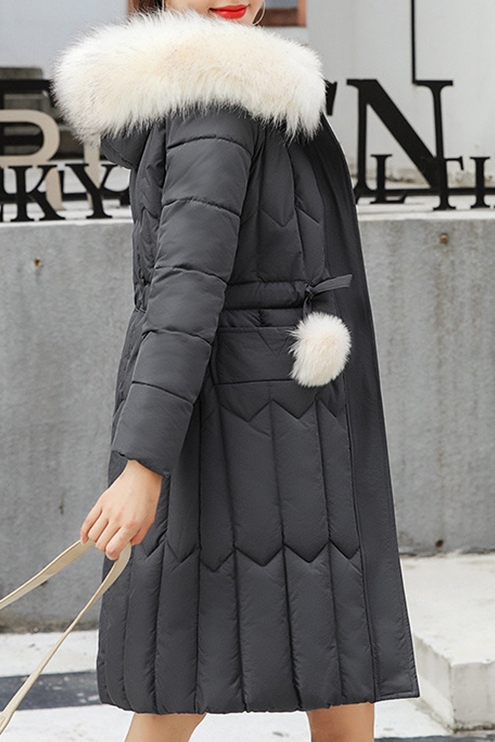 Women Fashionable Cotton Padded Zip Up Jacket