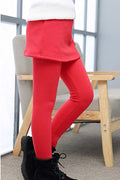 Kid Girl Charming Solid Color Body Fit Legging