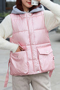 Women Zipper Up Soft Padded Winter Casual Vest