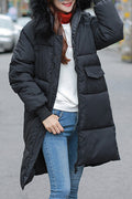 Women Thick Cotton Zip Up Winter Printed Casual Jacket