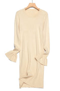 Women Trumpet Sleeve Warm & Thick Winter Dress