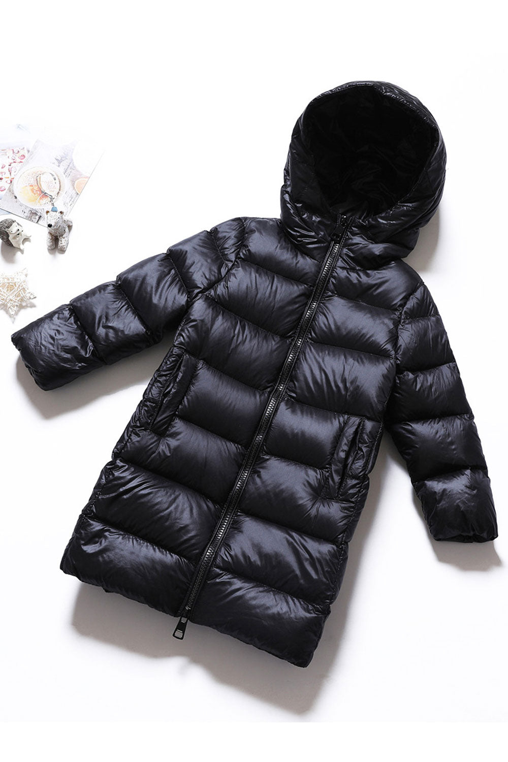 Kids Girls Simple Long Straight Jacket