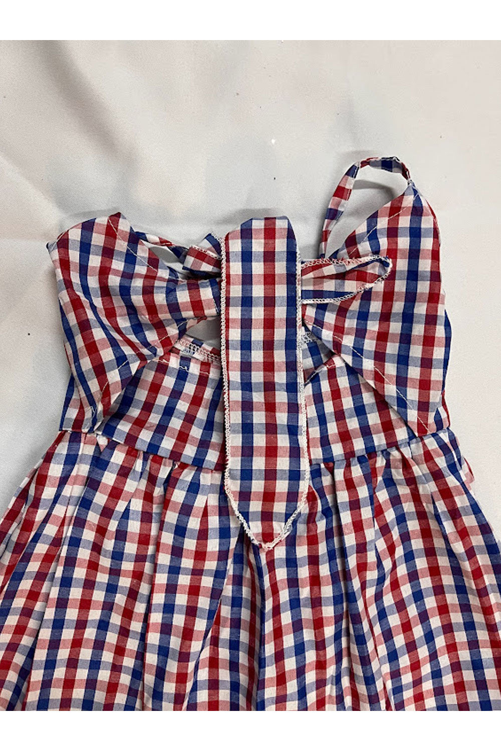 Kids Girls Beautifully Designed Top Plaid Pattern Strap Shoulder Comfortable Jeans Awesome Outfit Set