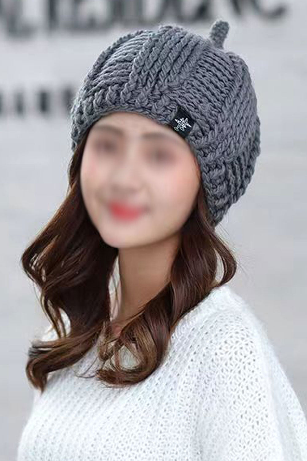 Women Pacifying Stretchable Lovely Knitted Winter Beret Cap