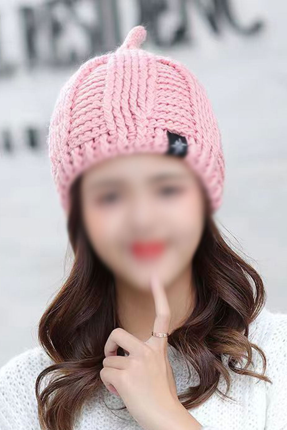 Women Pacifying Stretchable Lovely Knitted Winter Beret Cap