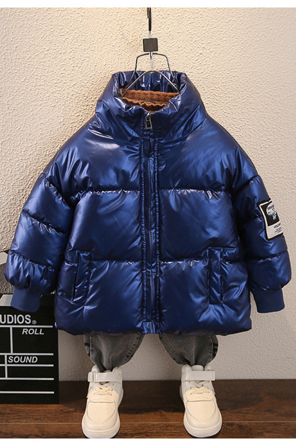 Kids Boys Zipper Short Padded Jacket