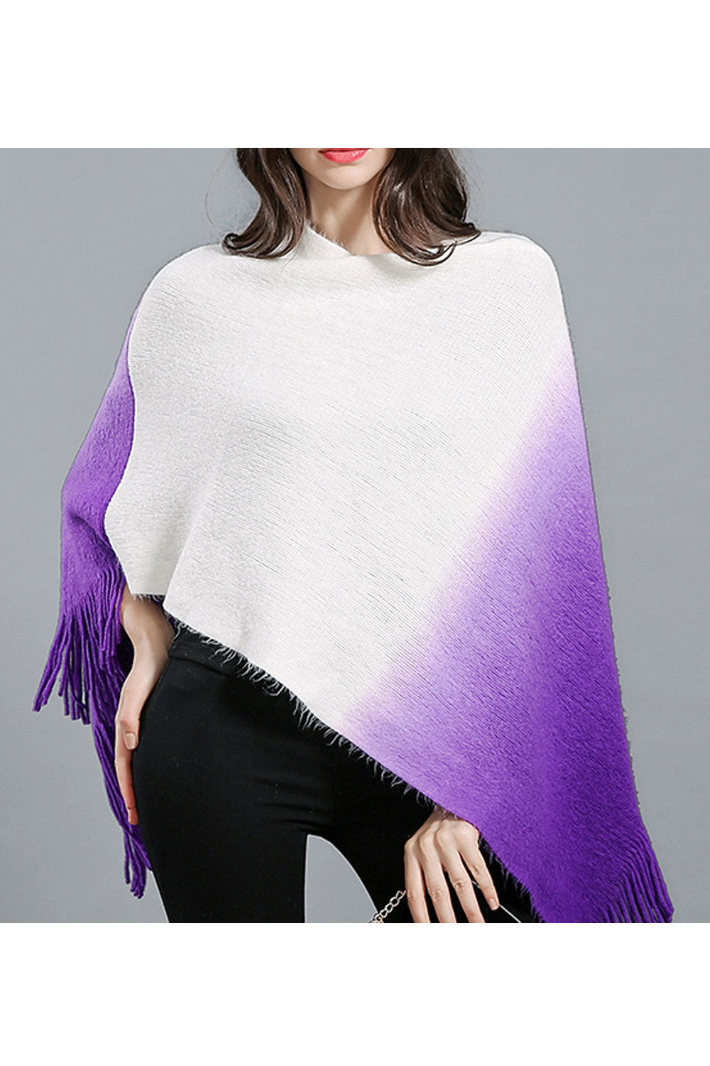 Women Classy Contrast Color Warm & Thick Shawl