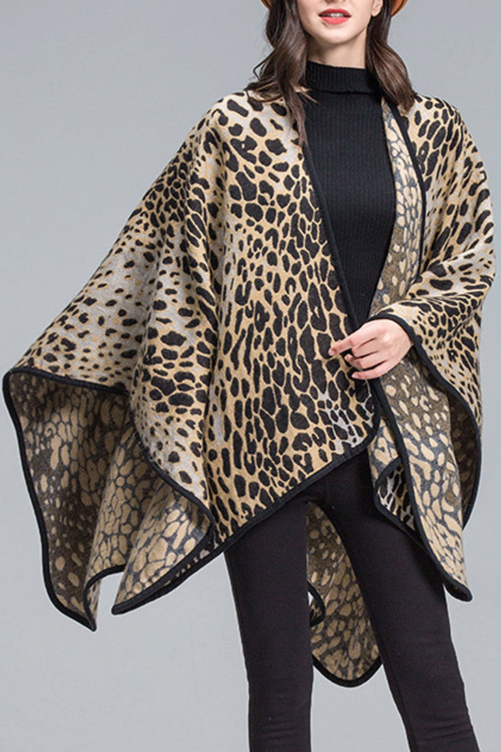 Women Lovely Leopard Pattern Warm Winter Shawl