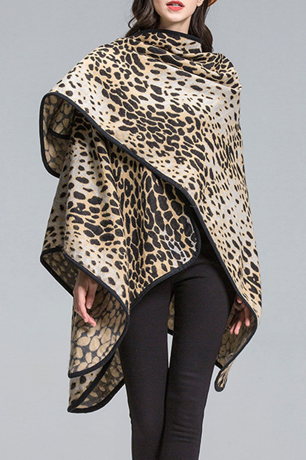 Women Lovely Leopard Pattern Warm Winter Shawl