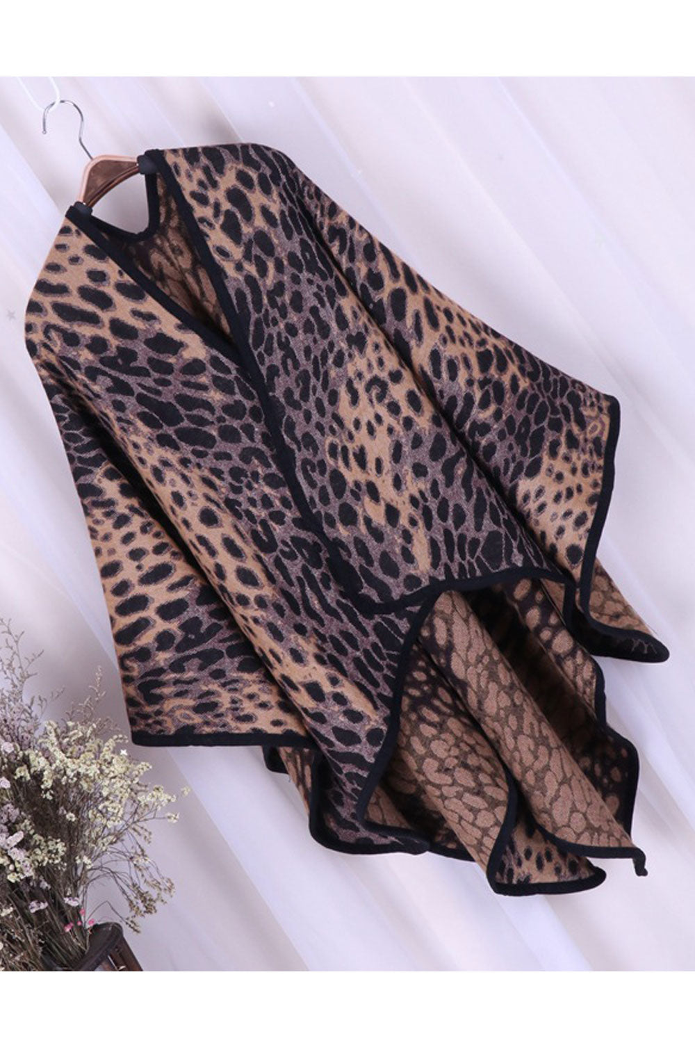 Women Lovely Leopard Pattern Warm Winter Shawl