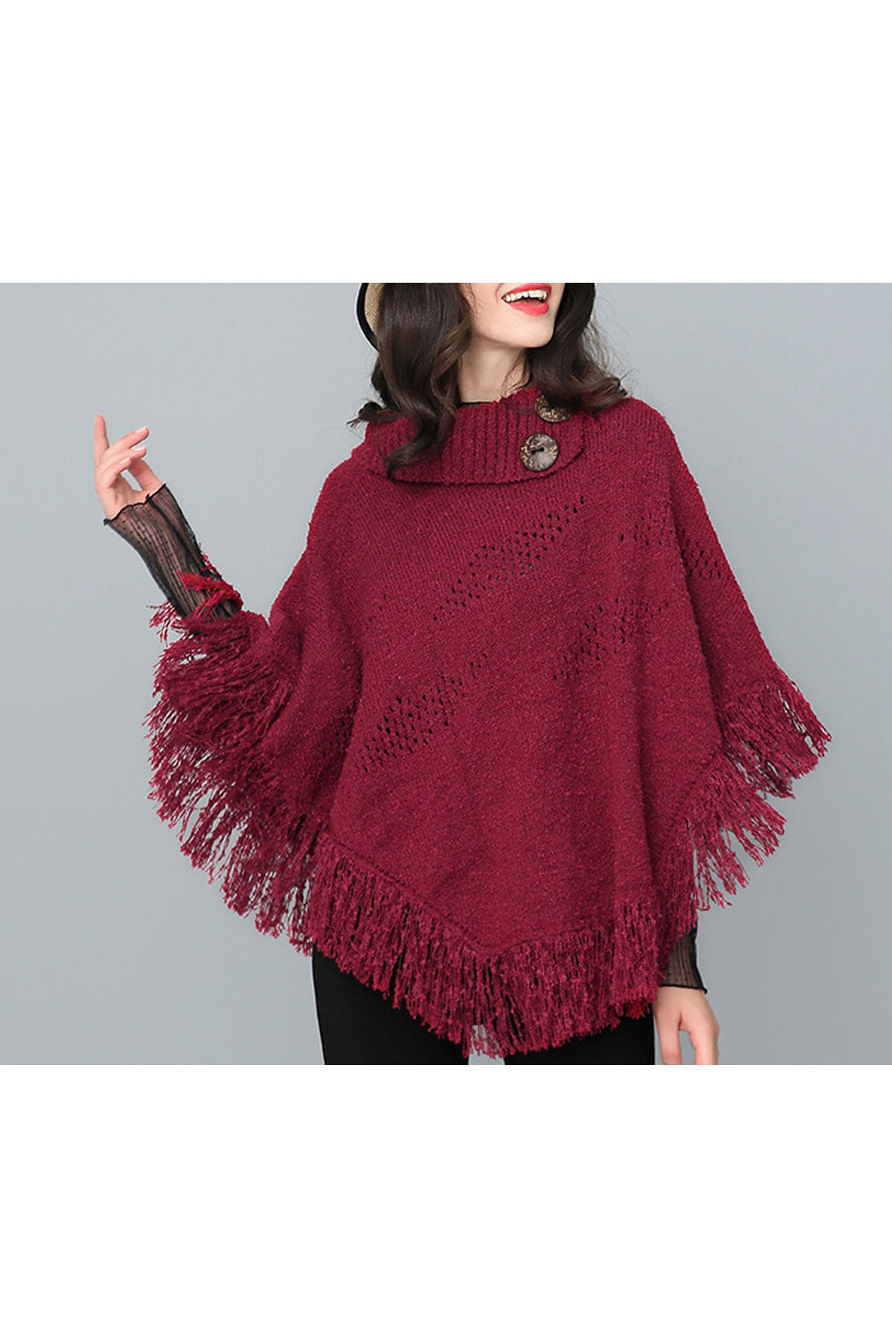 Women Classy Warm Tassel Decorated Winter Shawl