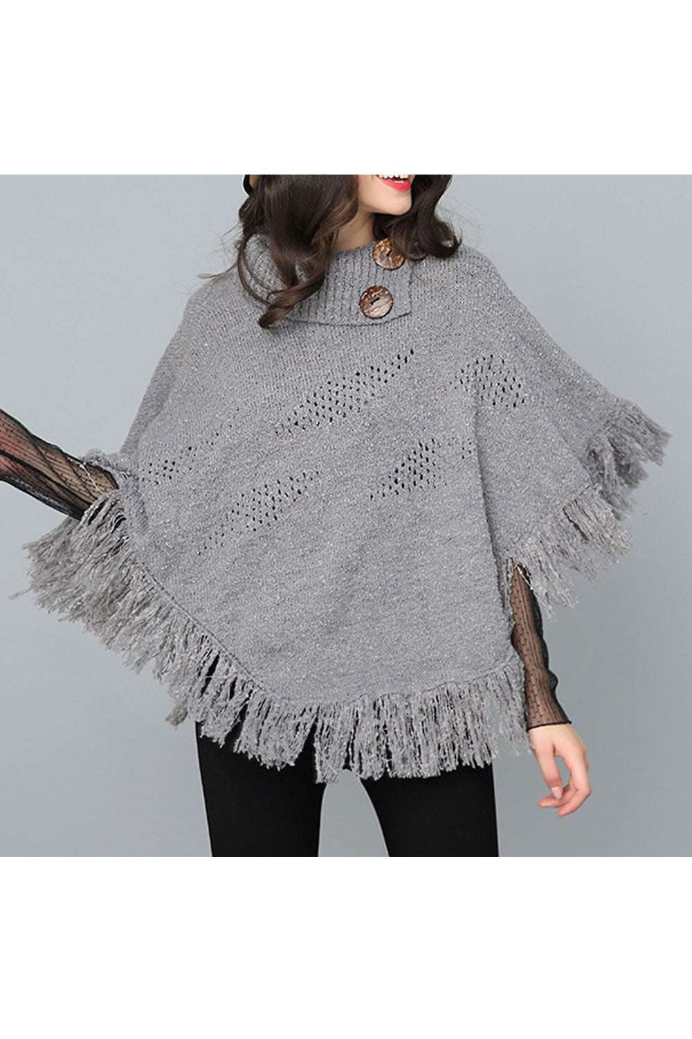 Women Classy Warm Tassel Decorated Winter Shawl