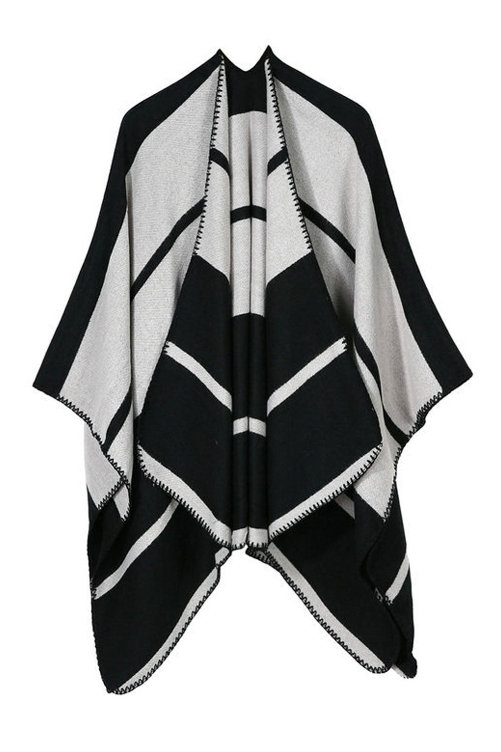 Women Classy Stripe Warm & Thick Cashmere Shawl