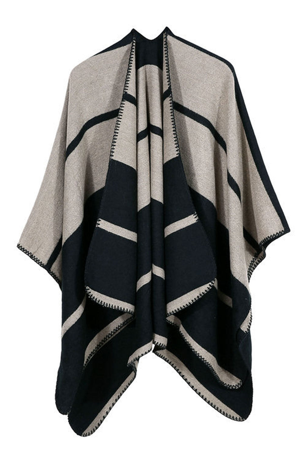 Women Classy Stripe Warm & Thick Cashmere Shawl