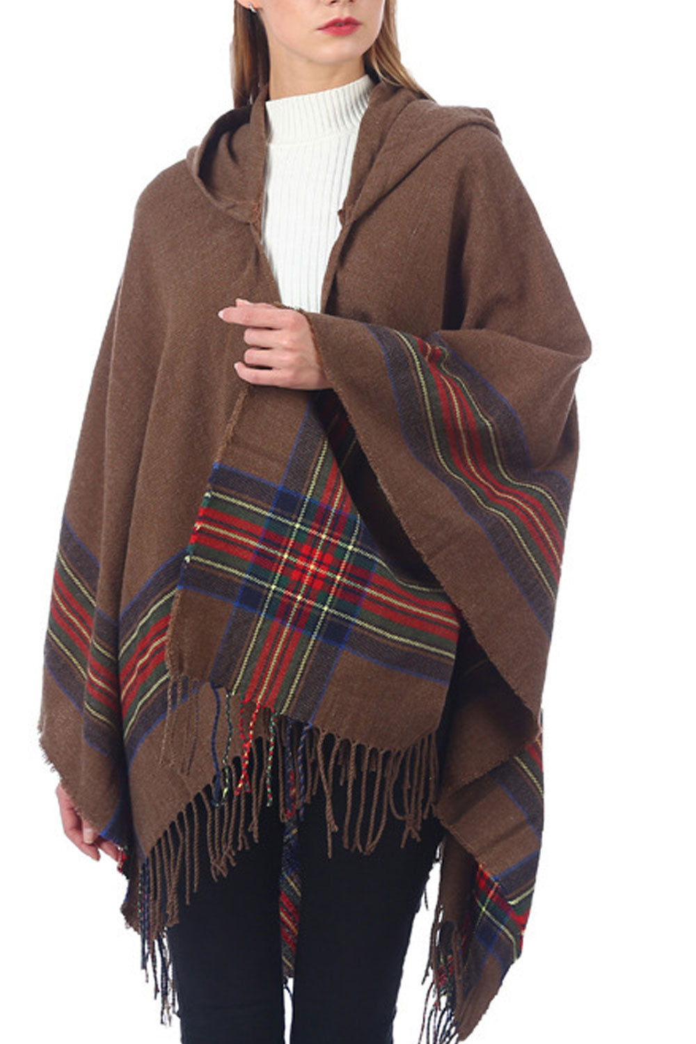 Women Charming Tassel Stripe Pattern Warm Shawl