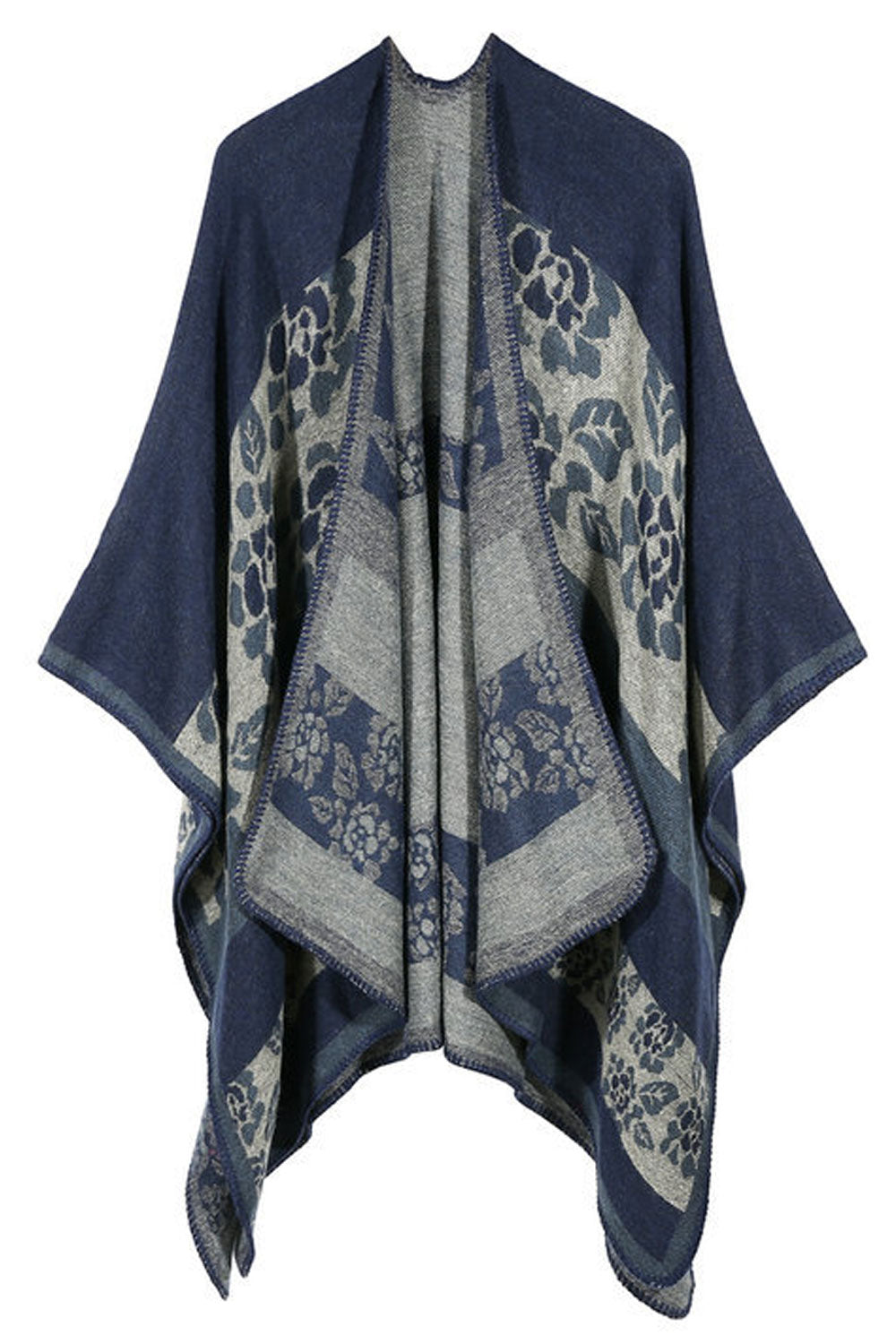 Women Stylish Flower Warm & Thick Shawl