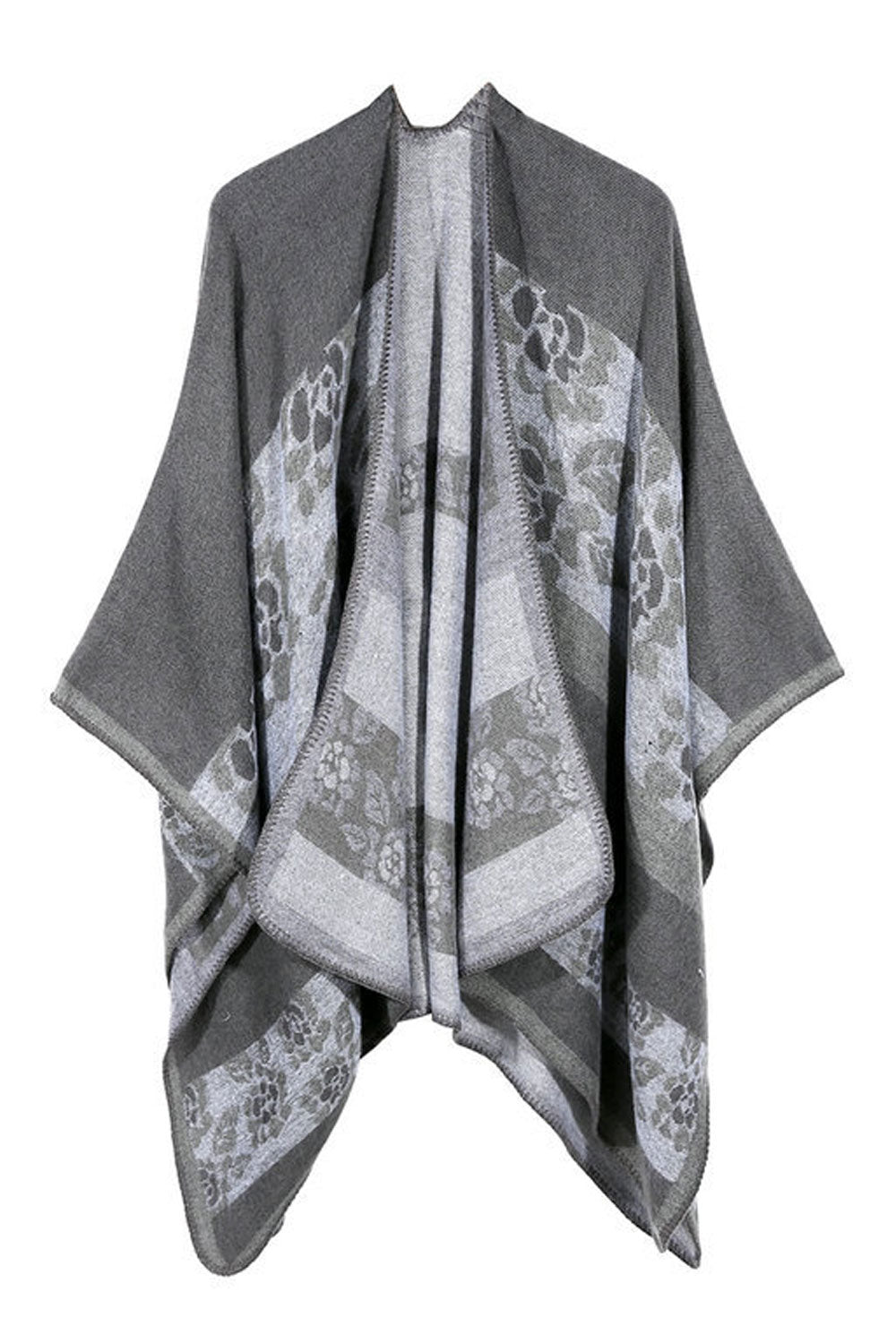Women Stylish Flower Warm & Thick Shawl