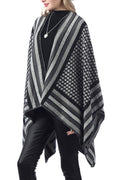 Women Lovely Stripe Pattern Warm Shawl