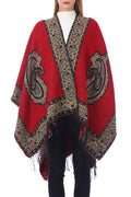 Women Fashion Flower Tassel Decorated Warm Shawl