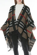Women Lovely Lattice Pattern Warm Thick Cashmere Shawl