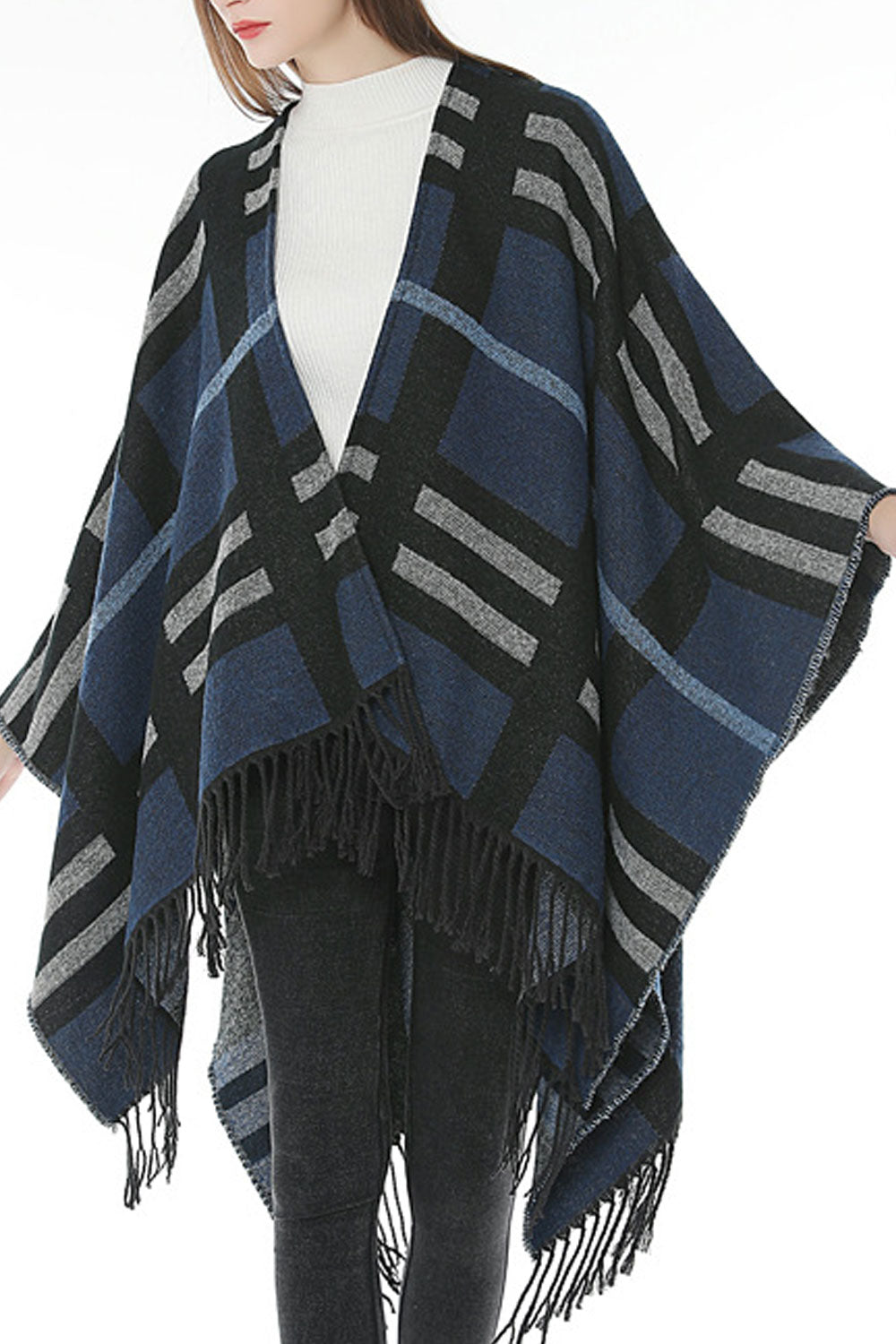 Women Lovely Lattice Pattern Warm Thick Cashmere Shawl
