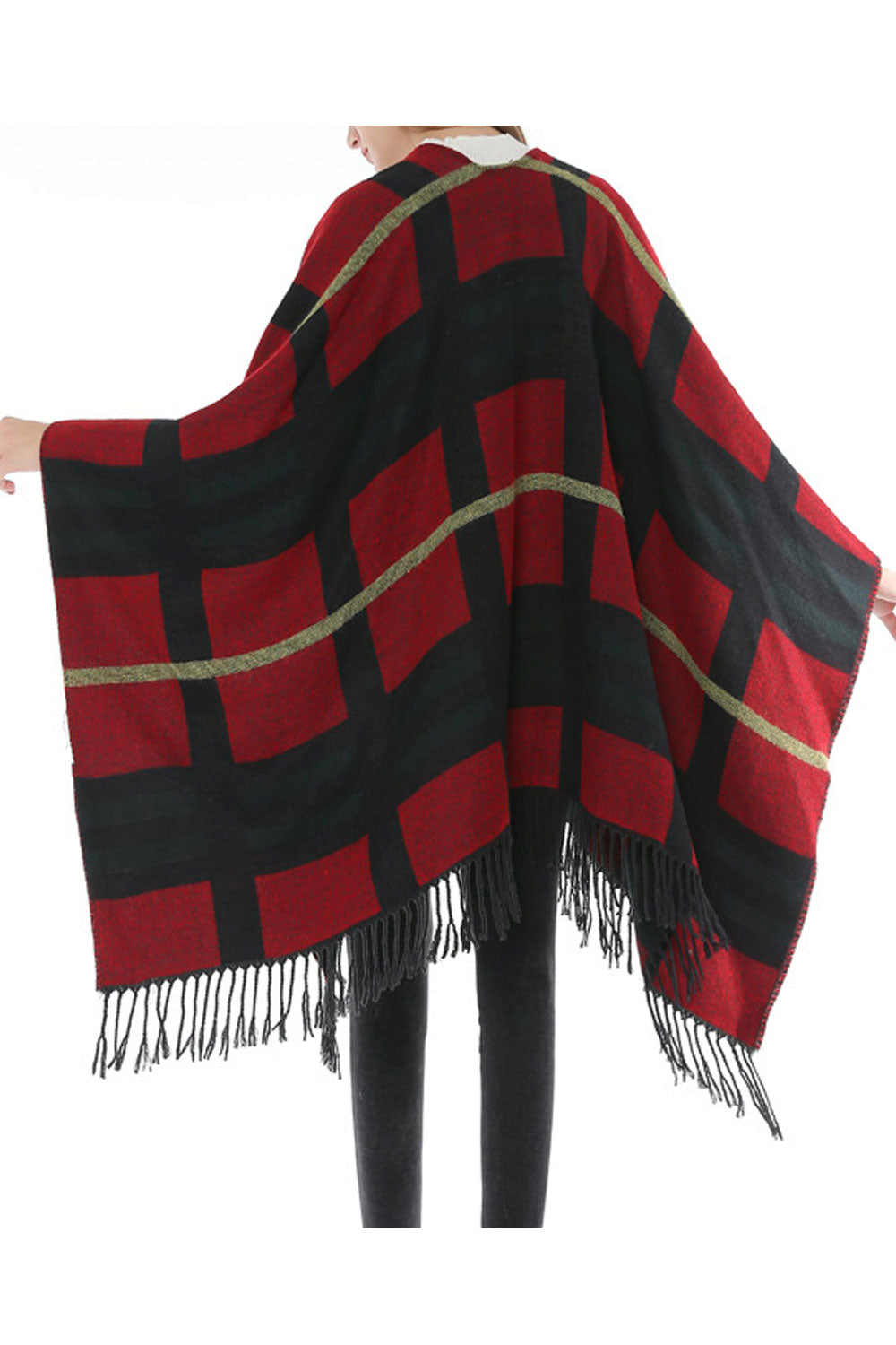 Women Lovely Lattice Pattern Warm Thick Cashmere Shawl